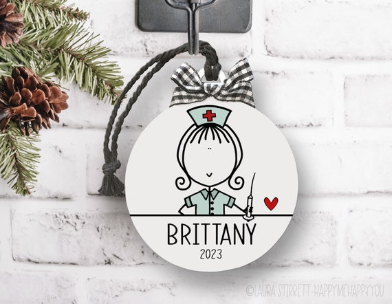 Nurse Ornament, Custom Nurse Gift, Personalized Nurse Ornament, Nurse Christmas Gift, Personalized Gift for Nurse, Personalized Nurse Gift