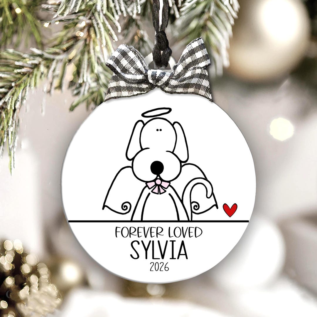 Personalized Dog Memorial Ornament: Angel Pet Loss Gift - Etsy