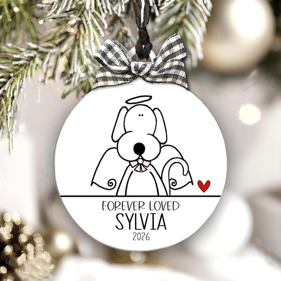 Personalized Dog Memorial Ornament: Angel Pet Loss Gift