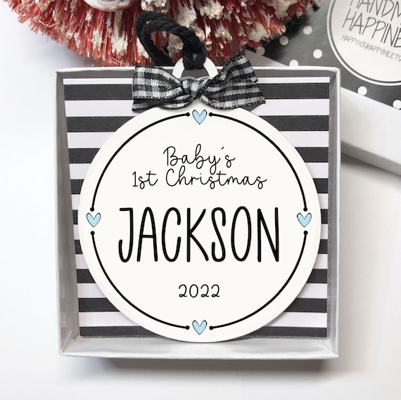 Baby Boy Ornament, Baby Gitl Ornament, Baby's First Christmas Gift, Boy or Girl First Christmas Gift, Personalized Baby Ornament, Baby Gift
