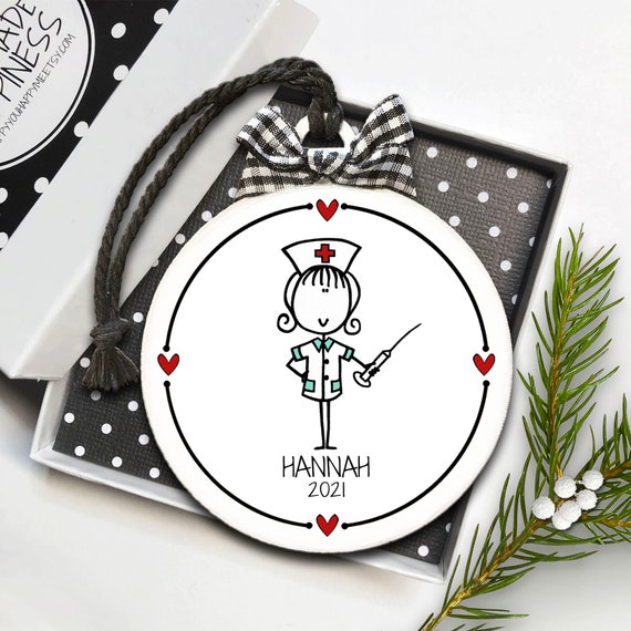 Nurse Ornament, Custom Nurse Gift, Personalized Nurse Ornament, Nurse Christmas Gift, Personalized Gift for Nurse, Personalized Nurse Gift