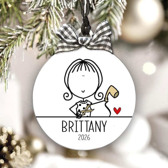 Personalized Hairstylist Ornament Salon Hairdresser Gift Stylist Thank You