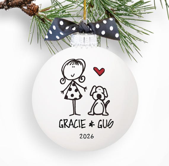 Personalized Pet Ornament Custom Name Dog Lover Gift Christmas Keepsake Ornament