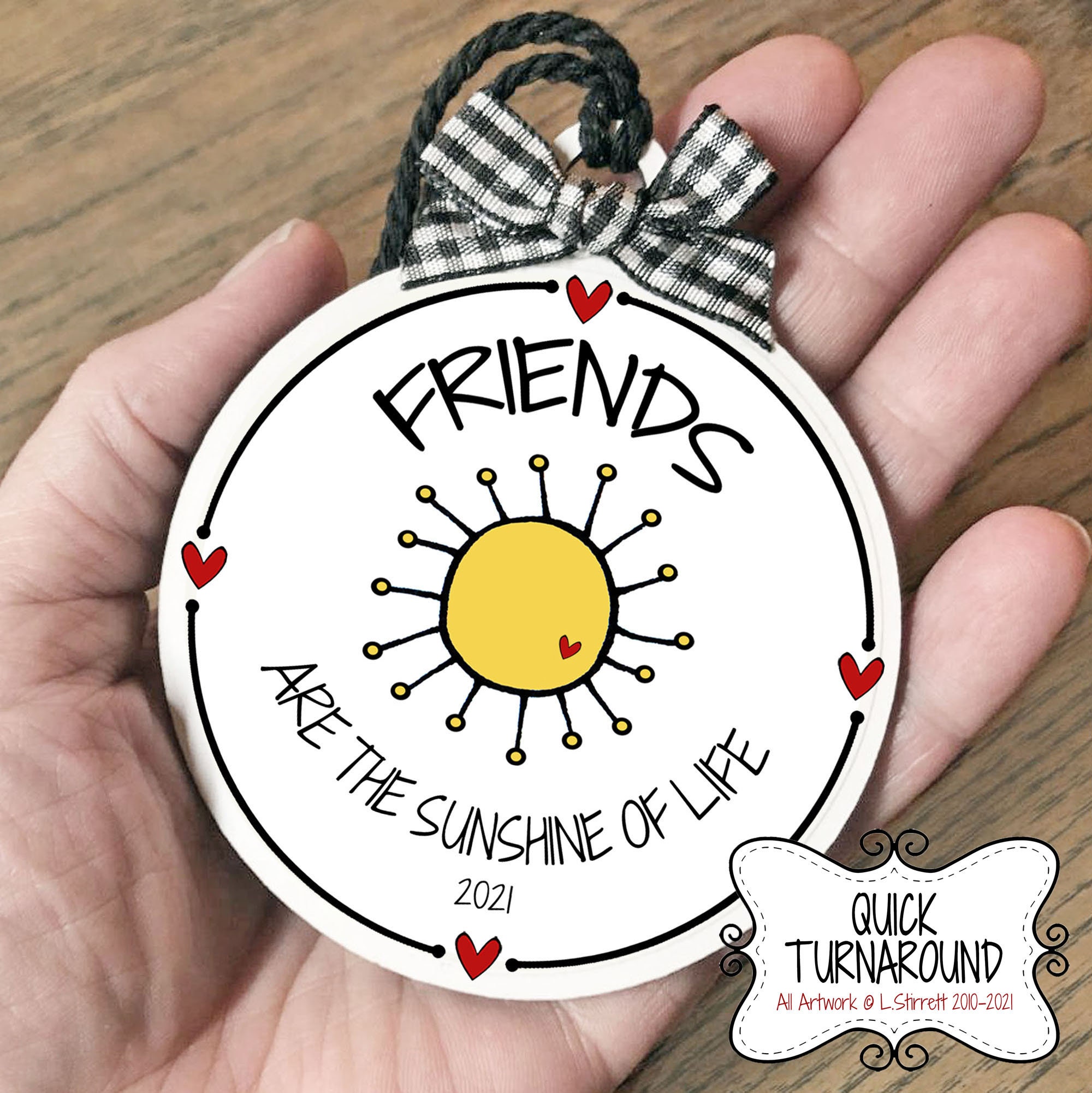 Friend Christmas Ornament Handmade Ornament Friend Ornament  Etsy