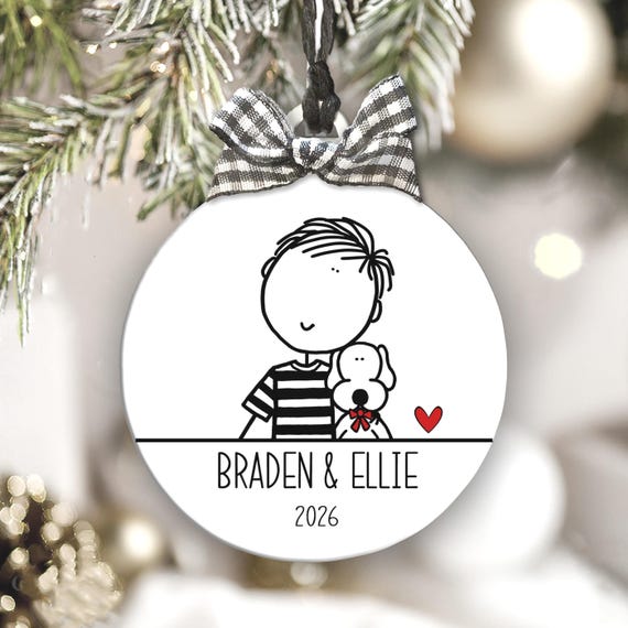 Custom Dog Ornament Personalized Pet Lover Gift Pup Portrait Ornament New Puppy Keepsake