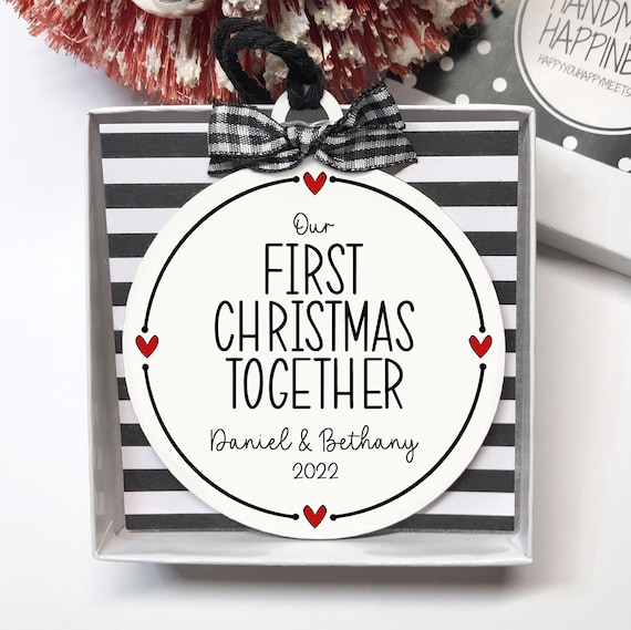 1st Christmas Together Ornament, Newlywed Gift, Personalized Wedding Ornament, Married Ornament, 1st Christmas Wedding Ornament