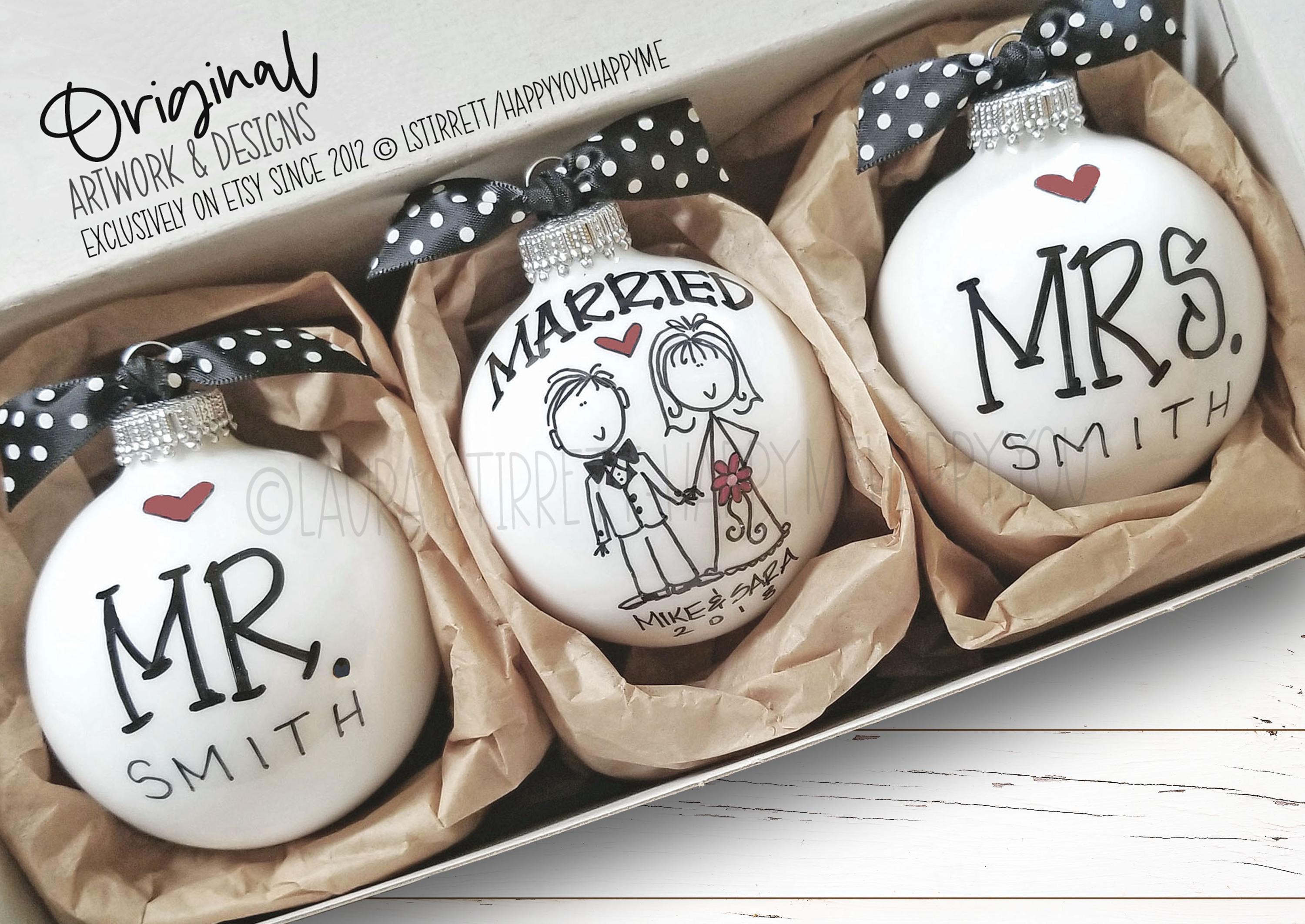 Personalized Mr Mrs Wedding Gift For Couple Married Ornament Gift personalized-mr-mrs-wedding-gift-for-couple-married-ornament-gift