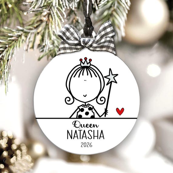 Personalized Queen Ornament: Unique Keepsake Gift