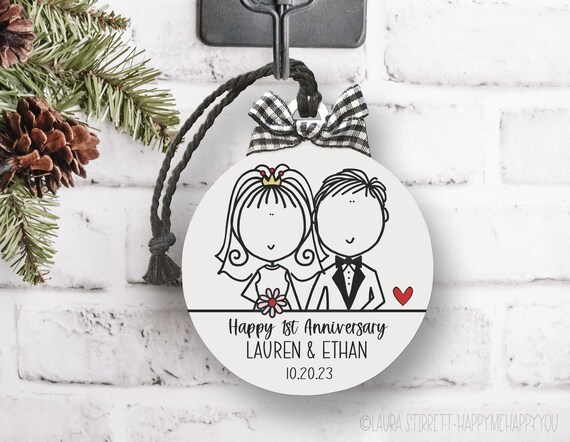 Anniversary Gift, 1st Anniversary, 25th Anniversary, 50th Anniversary, Anniversary Ornament, Newlywed Ornament, Anniversary Christmas Gift