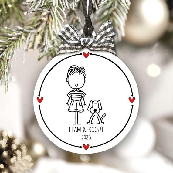 Personalized New Puppy Ornament Dog Lover Gift First Puppy Keepsake Kid & Pup