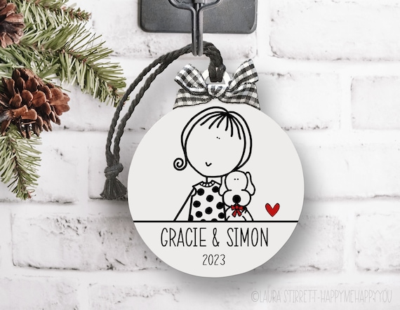 Custom Dog Ornament, Personalized Pet Ornament, Dog Lover Gift, New Puppy Gift, Puppy Ornament, Pet Owner Gift, New Dog Gift,New Puppy Gift