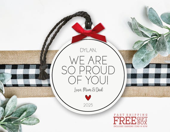 Personalized Encouragement Keepsake Gift - Positive Quote Ornament - Recognition Keepsake Ornament