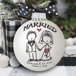 Wedding Gift Married Ornament Gift for the Couple Bridal - Etsy