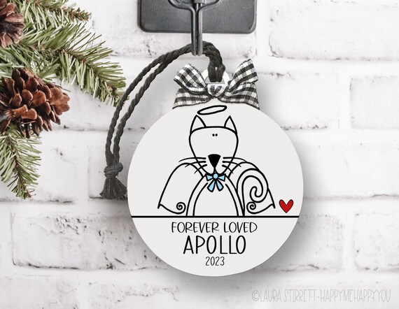 Pet Memorial Gift, Cat Loss Ornament, Angel Cat Ornament, Angel Cat Gift, Dog Memorial Christmas Ornament, Pet Loss Gifts, Cat Memorial Gift