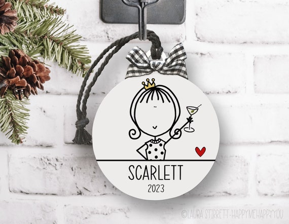 Cocktail Ornament, Girlfriend Ornament, Unique Girlfriend Gift, Girlfriend Gift, CoWorker Gift, Bachelorette Party Gift, Gift for Girlfriend