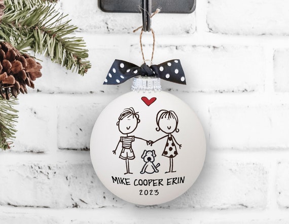 Pet Owner Gift, New Puppy Gift, Dog Owner Gift, Dog Ornament, Puppy Ornament, Dog Gift, Couple with Dog Ornament, Personalized Pet Ornament