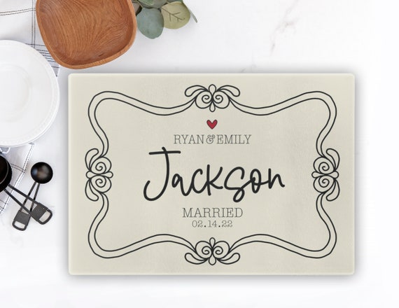 Personalized Cutting Board, Wedding Gift, Bridal Shower Gift, Couples Gift, Custom Cutting Board, Engagement Gift, Wedding Keepsake Gift