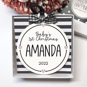 Baby Girl Ornament, Baby Boy Ornament, Baby&#39;s First Christmas Gift, Boy or Girl First Christmas Gift, Personalized Baby Ornament, Baby Gift