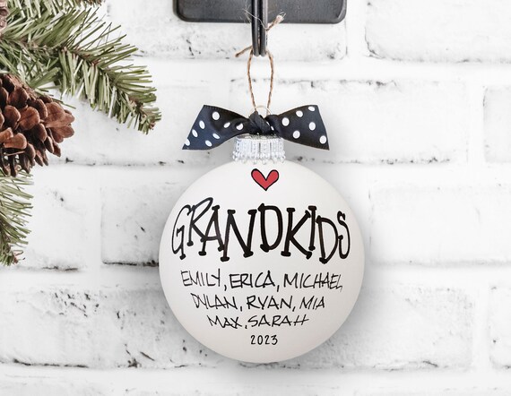 Grandparents Ornament, Personalized Grandparents Ornament, Grandkids Ornament, Gift for Grandparents, Gift for Grandma, Gift for Grandpa
