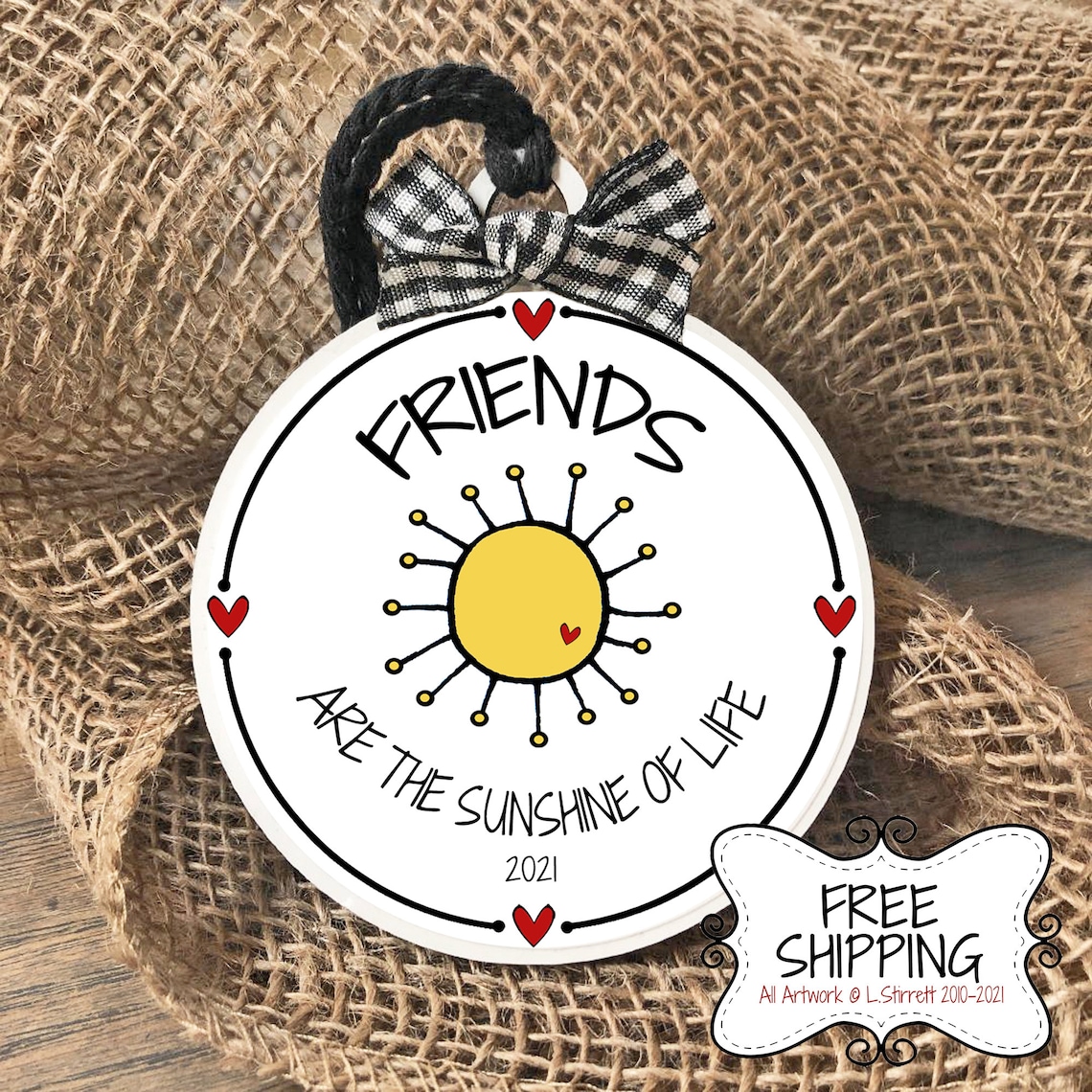 Friend Christmas Ornament Handmade Ornament Friend Ornament  Etsy