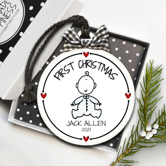 Baby Boy Ornament, Baby Gitl Ornament, Baby's First Christmas Gift, Boy or Girl First Christmas Gift, Personalized Baby Ornament, Baby Gift