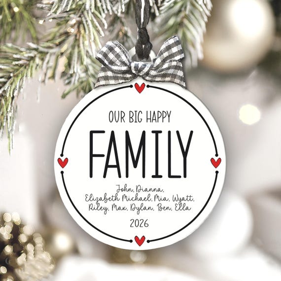 Family Ornament Personalized Family Christmas Gift Keepsake for Mom and Dad 2026