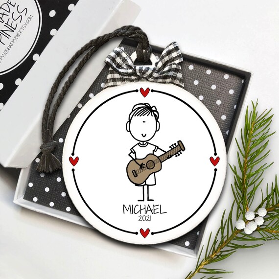 Guitar Player Gift, Guitar Ornament, Boy Guitar Ornament, Girl Guitar Ornament, Girl Guitar Player, Guy Guitar Player, Guitar Keepsake Gift