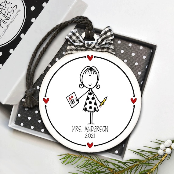 Teacher Ornament Personalized Teacher Gift Educator Ornament Teacher Christmas Ornament Gift for Special Teacher Christmas Gift from Student