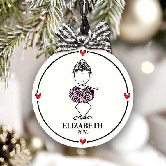 Personalized Ballerina Ornament Custom Dance Gift Ballet Keepsake