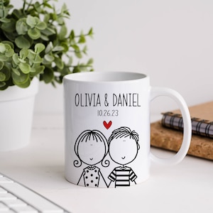 Personalized Couples Mug, Cute Couples Mug, Engagement Gift, Wedding Shower Gift, Wedding Gift, Couples Gift, Custom Couples Mug, Mr Mrs Mug