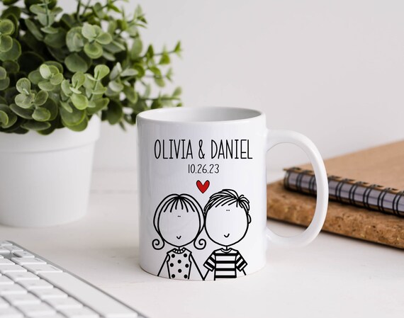 Personalized Couples Mug, Cute Couples Mug, Engagement Gift, Wedding Shower Gift, Wedding Gift, Couples Gift, Custom Couples Mug, Mr Mrs Mug
