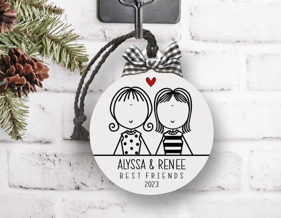 Girlfriend Gift, Best Friend Ornament , Friendship Ornament, Gift for Teen Girl, Personalized Ornament, BFF Ornament, Best Friend Christmas