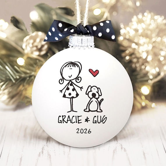 Personalized Pet Ornament Custom Name Dog Lover Gift Christmas Keepsake Ornament