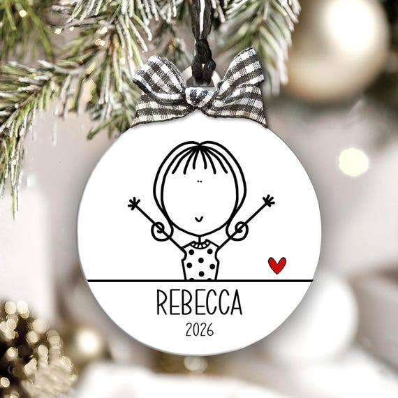 Personalized Girl Ornament: Keepsake Gift for Daughter, Granddaughter
