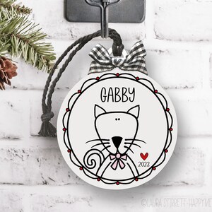 Pet Owner Gift, Cat Ornament, Cat Mom Gift, Kitten Ornament, Personalize Pet Ornament, Christmas Cat, Holiday Pet Ornament, Cat Owner Gift