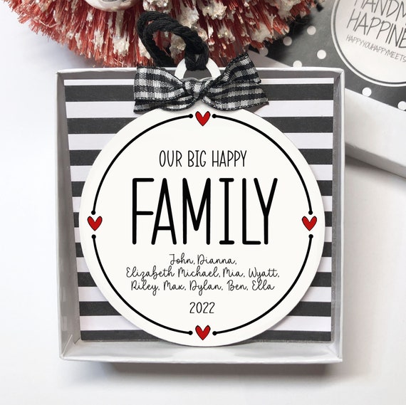 Family Keepsake Gift, Family Christmas Ornament, Custom Family Ornament, Personalized Family Christmas Gift, Personalized Family Ornament