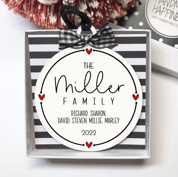 Family Ornament, Family Christmas Gift, Custom Family Ornament, Christmas Gift for Family, Personalized Family Ornament, Gift for Family