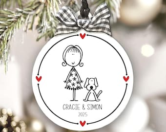 Personalized New Puppy Ornament Dog Lover Gift First Puppy Keepsake Kid & Pup