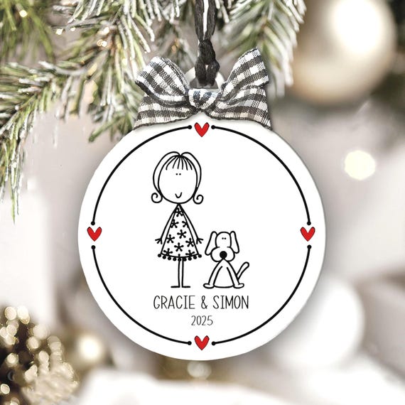 Personalized New Puppy Ornament Dog Lover Gift First Puppy Keepsake Kid & Pup