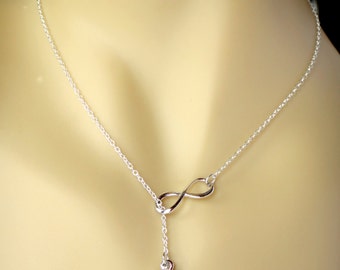 necklace lariat infinity anchor simple gifts nautical sister gold