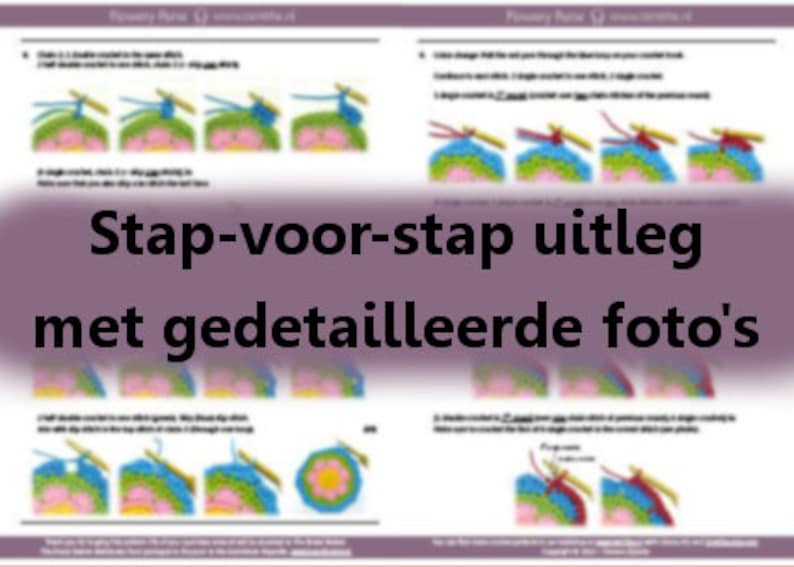 NEDERLÄNDSKA / NEDERLANDS PATROON Fleurig Tasje (haakmönster - pdf) bild 5