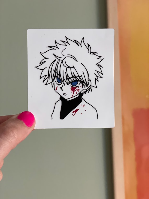 HxH Killua Sticker | Hunter x Hunter | Anime Waterproof Vinyl Sticker for Kindles, Laptops & Journals | Anime Fans Manga Lovers Gifts