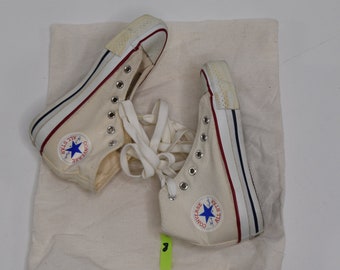 Friggin' Sweet Vintage 1980's Converse All Star Chuck Taylor High Top Sneakers Youth Size 12