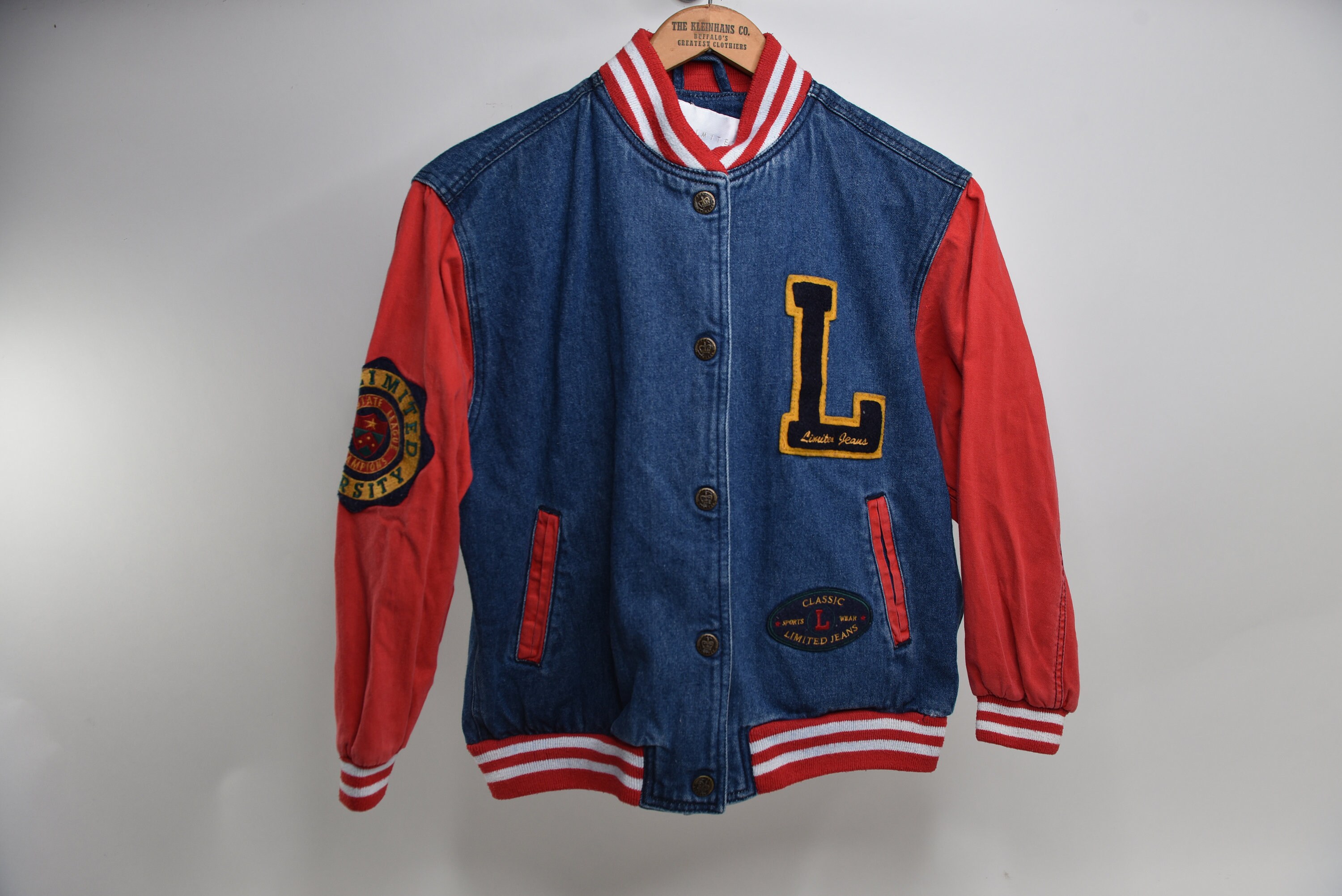 Denim Varsity Jacket - Etsy