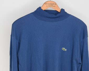 Vraiment belle chemise vintage Izod Lacoste à col roulé des années 70