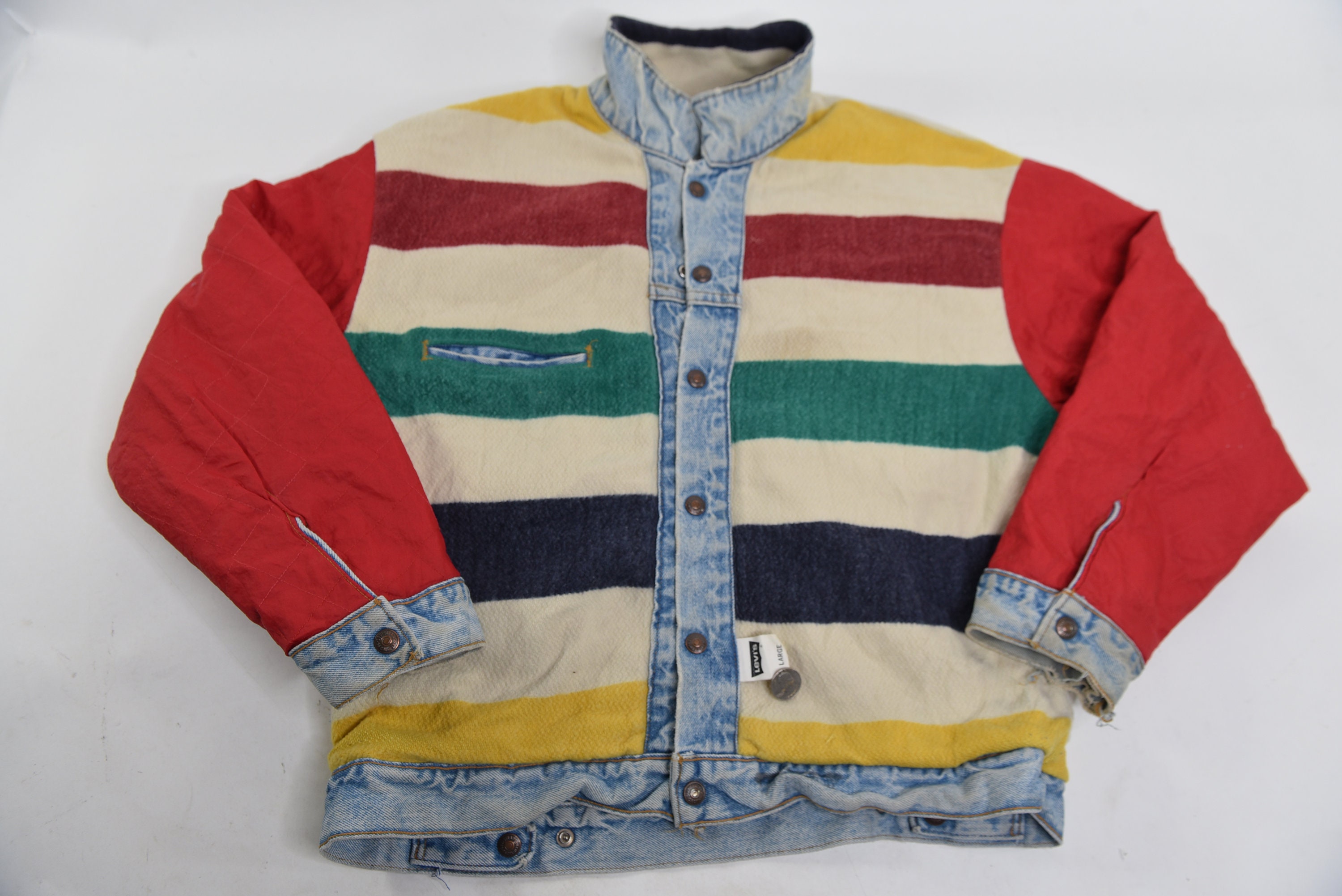 Super Boss Vintage 80's Levi's Hudson Bay Reversible - Etsy Sweden