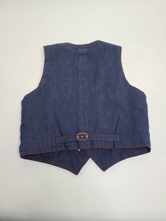 Wicked Cool Vintage 70's Handmade Denim And Shear… - image 6