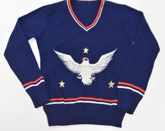 Ultimate American vintage 70's Liberty Eagle Knit Pull