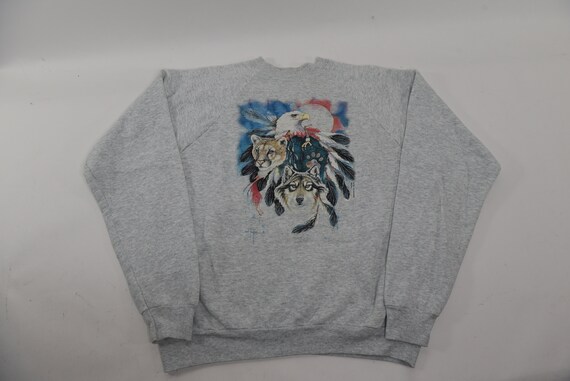 Wicked Wild Vintage 90's Eagle, Wolf and Mountian… - image 2