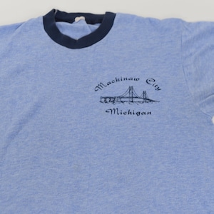 Boss Player Vintage 70's Mackinaw City, Michigan Ringer T-Shirt